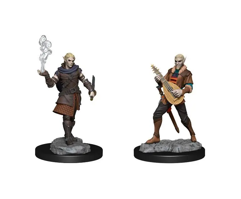 Critical Role Unpainted Miniatures Pallid Elf Rogue and Bard Male Case (2) product photo