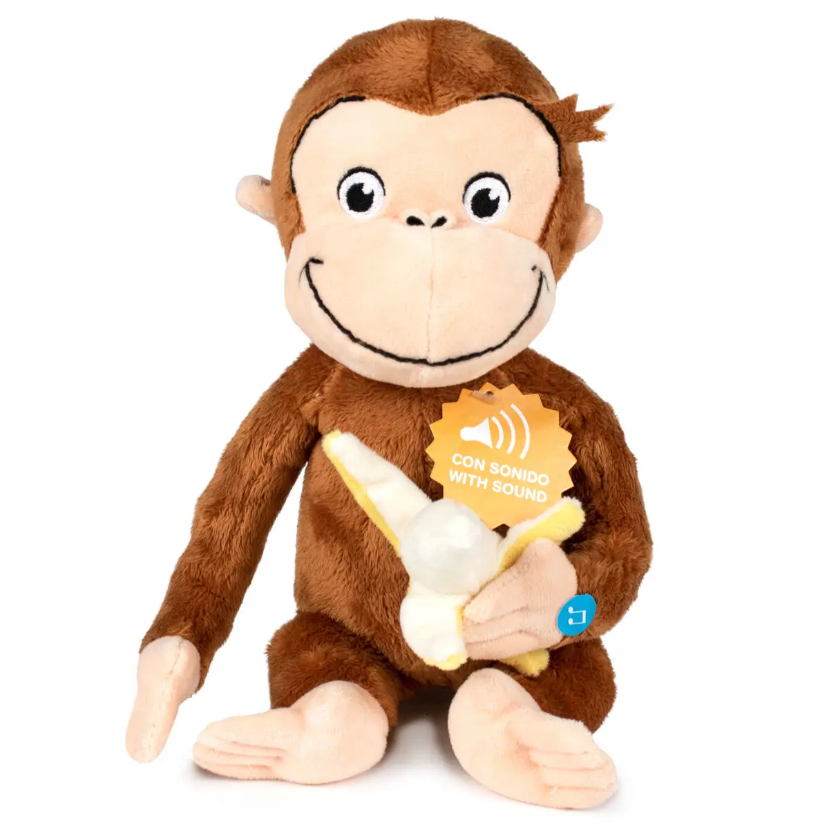 Curious George Banana soft plush toy with sound 23cm product photo