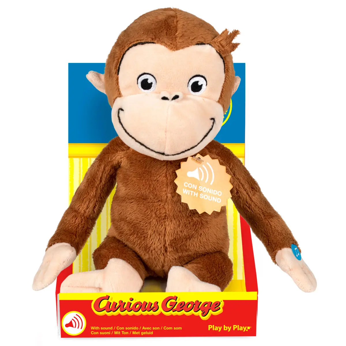 Curious George soft plush toy with sound 23cm product photo