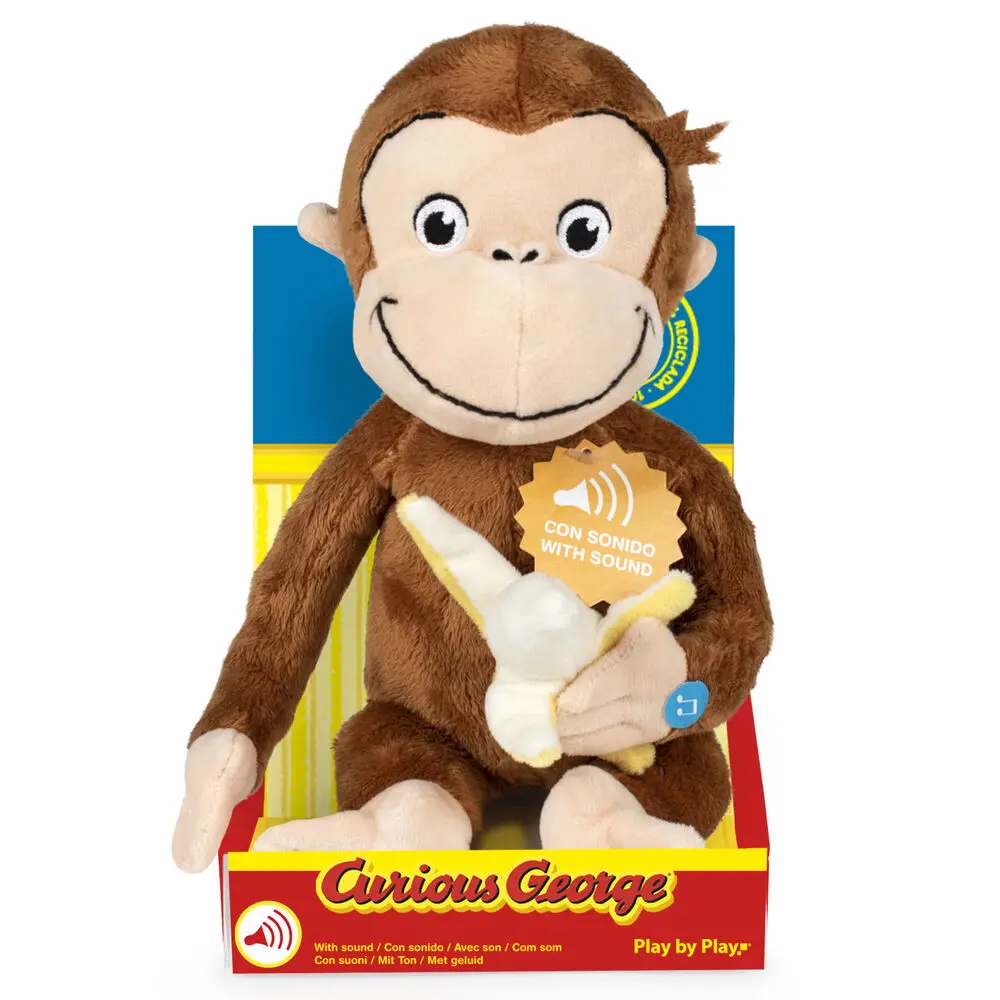Curious George soft plush toy with sound 30cm assorted product photo