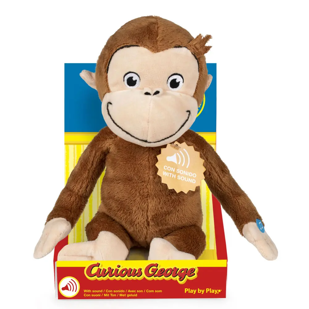 Curious George soft plush toy with sound 30cm assorted product photo
