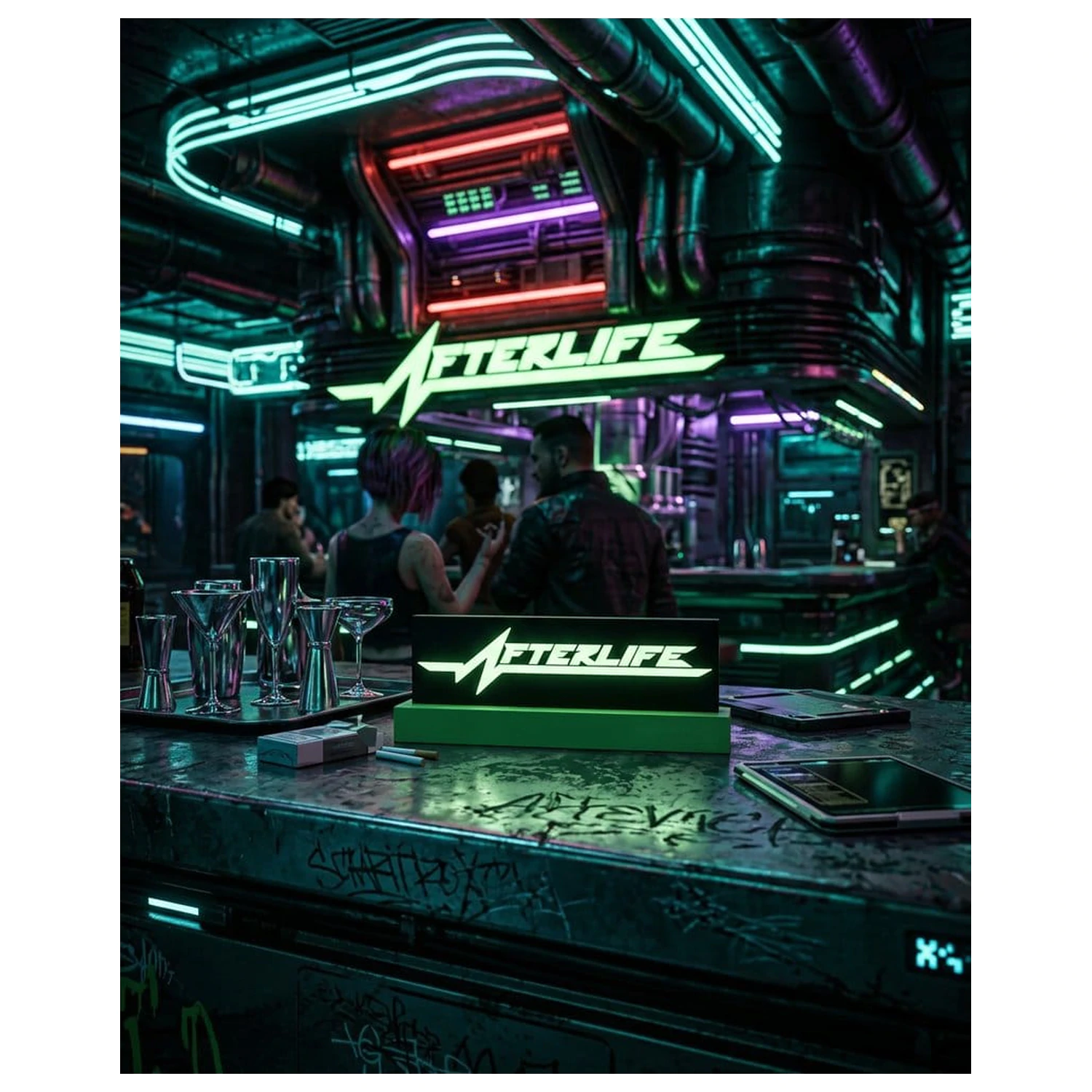 Cyberpunk 2077 Logo Light Afterlife product photo