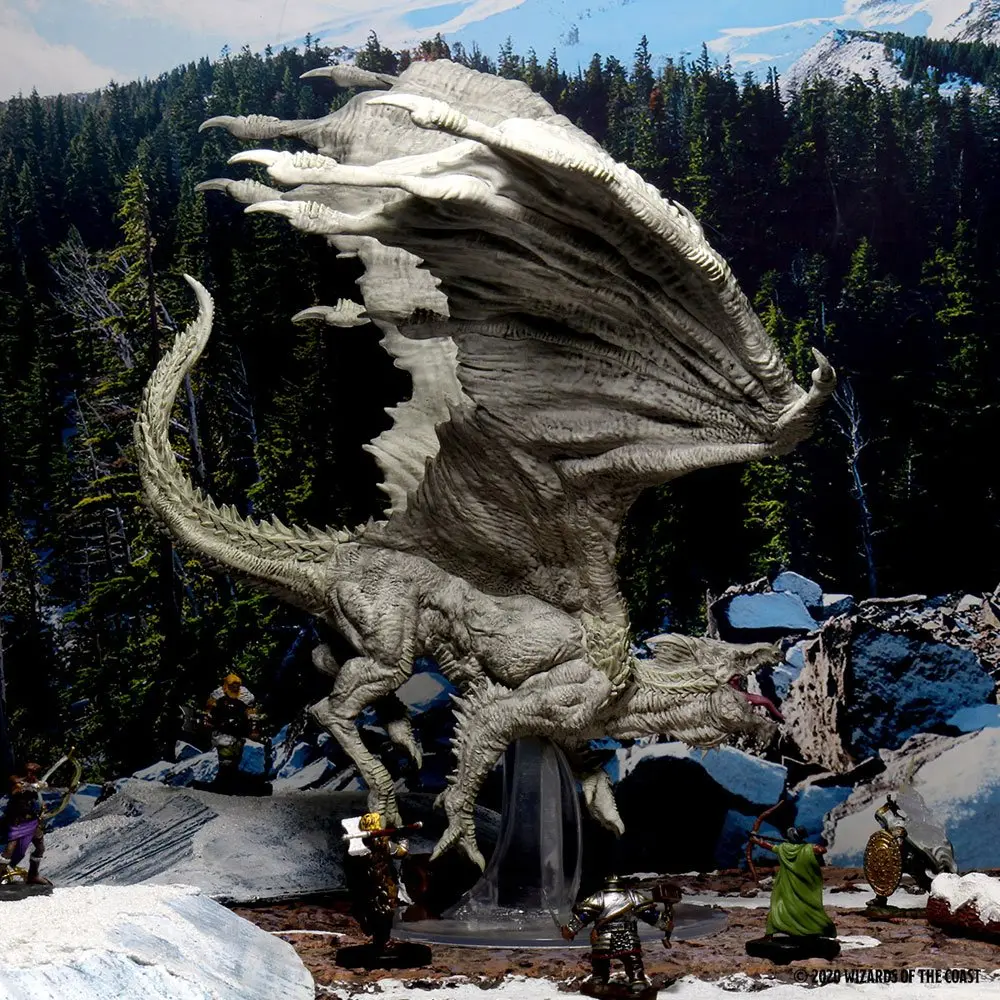 D&amp;D Icons of the Realms Premium Miniature pre-painted Adult White Dragon product photo