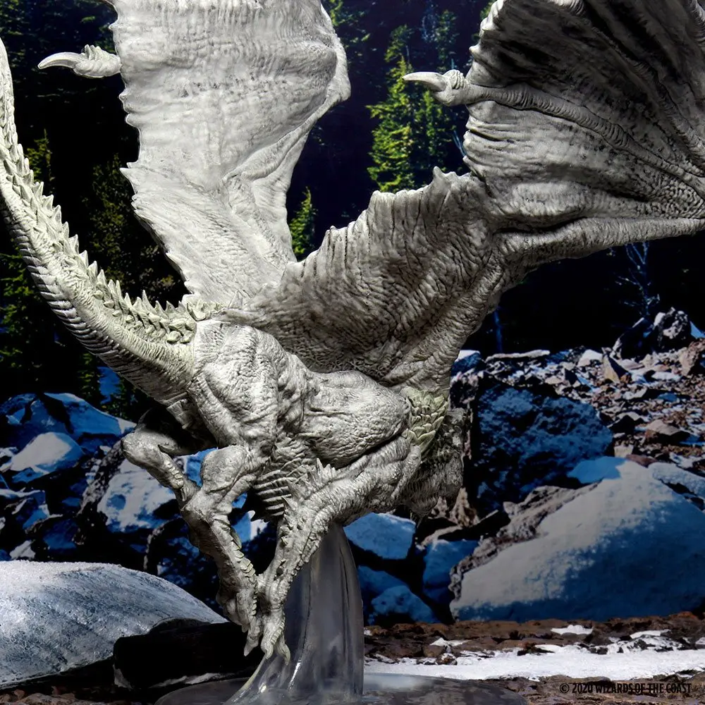 D&amp;D Icons of the Realms Premium Miniature pre-painted Adult White Dragon product photo