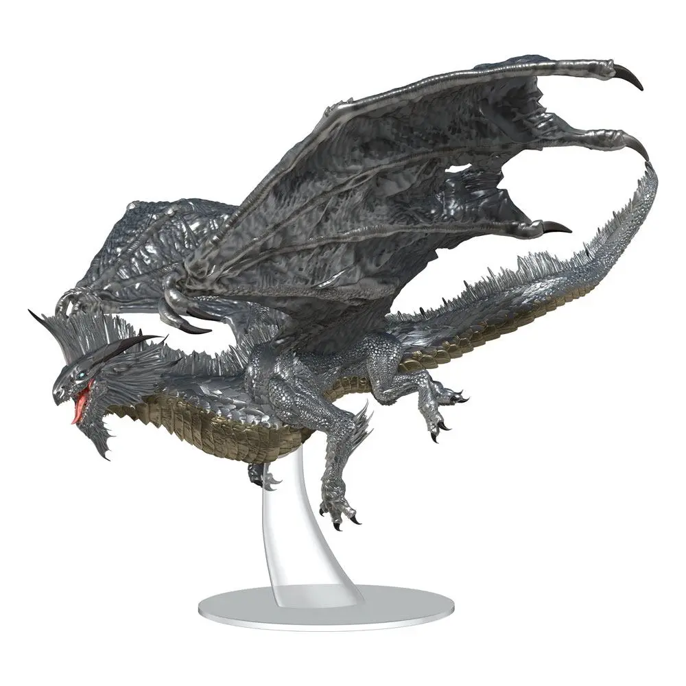 D&amp;D Icons of the Realms Prepainted Miniature Adult Silver Dragon product photo
