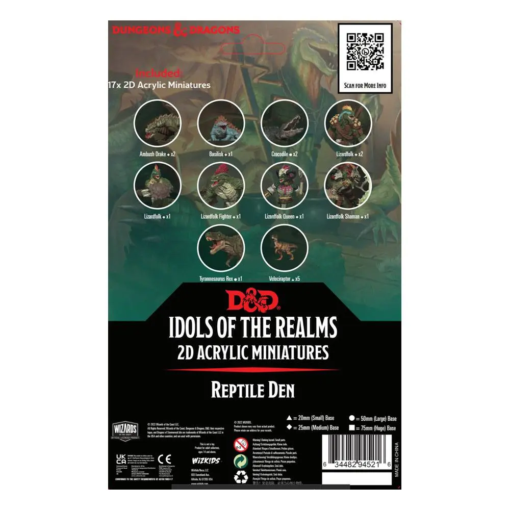 D&amp;D Idols of the Realms 2D Miniatures: Scales &amp; Tails - Reptile Den - 2D Set product photo