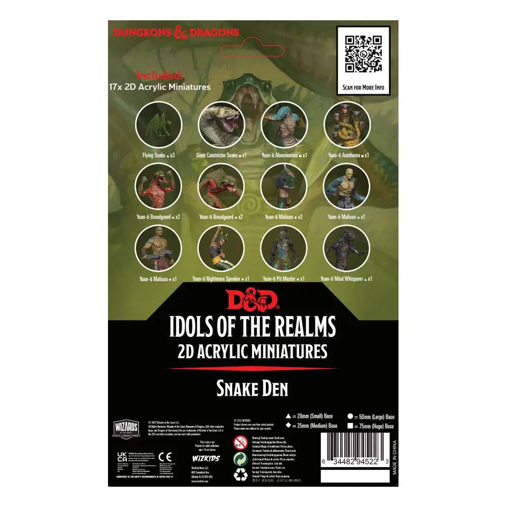 D&amp;D Idols of the Realms 2D Miniatures: Scales &amp; Tails - Snake Den - 2D Set product photo