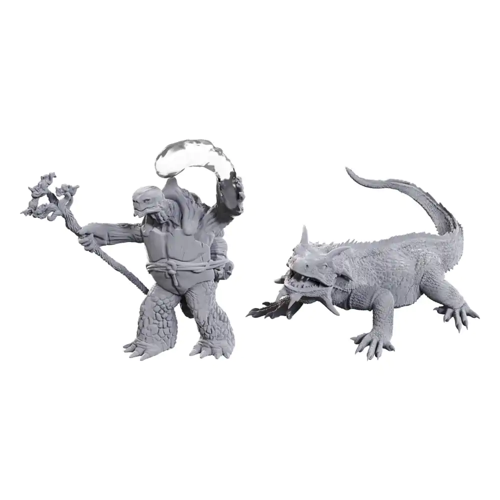 D&amp;D Nolzur&#039;s Marvelous Miniatures Unpainted Miniatures Tortle Druid &amp; Wild Shape Giant Lizard product photo