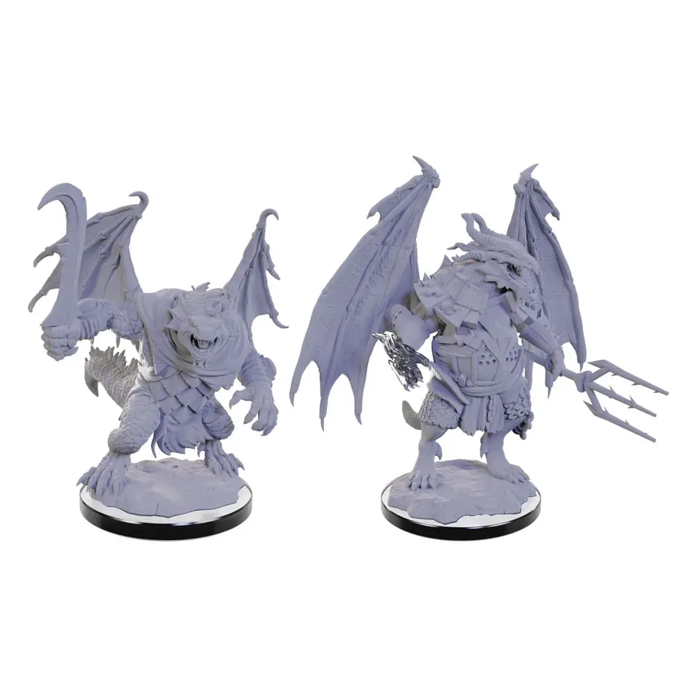 D&amp;D Nolzur's Marvelous Miniatures miniature Unpainted Draconian Foot Soldier &amp; Mage product photo
