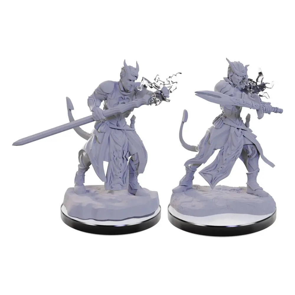 D&amp;D Nolzur's Marvelous Miniatures miniature Unpainted Tiefling Warlocks product photo