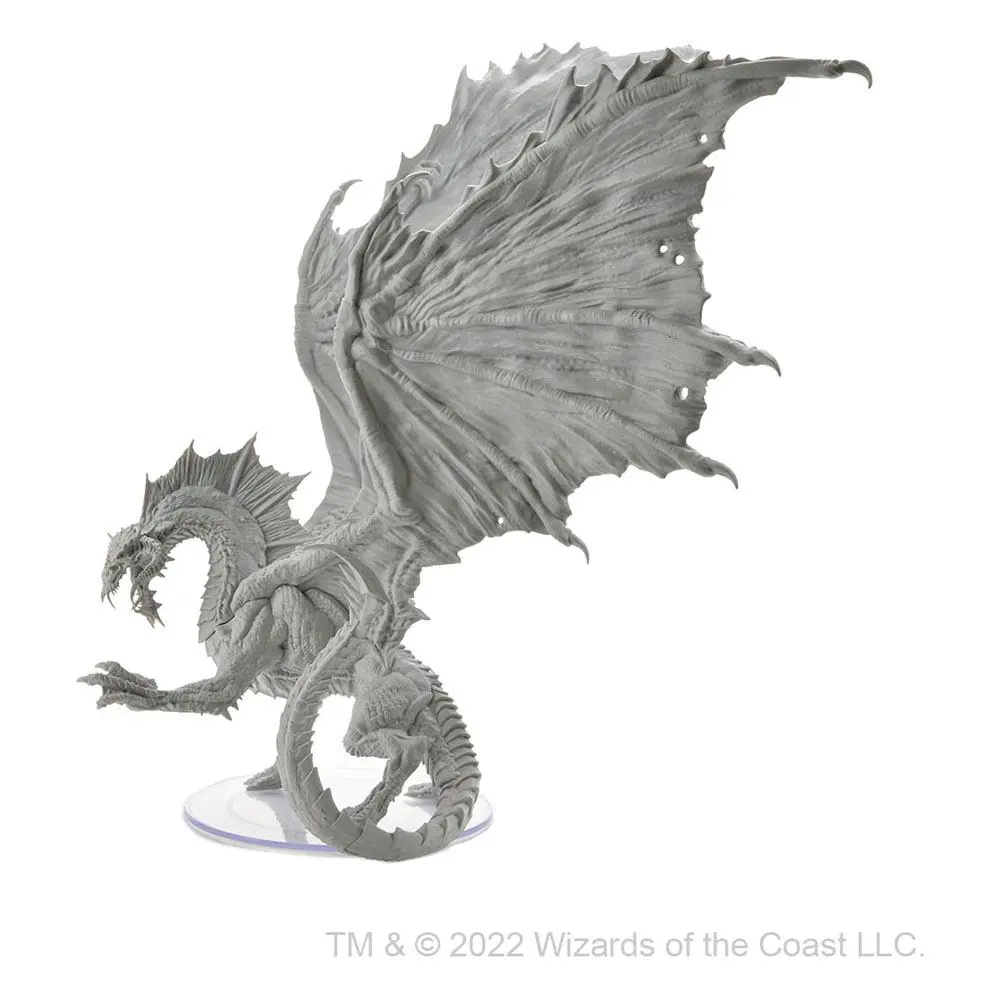 D&amp;D Nolzur's Marvelous Miniatures Unpainted Miniature Adult Black Dragon product photo