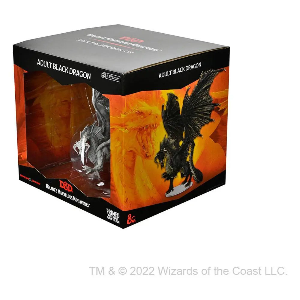 D&amp;D Nolzur's Marvelous Miniatures Unpainted Miniature Adult Black Dragon product photo