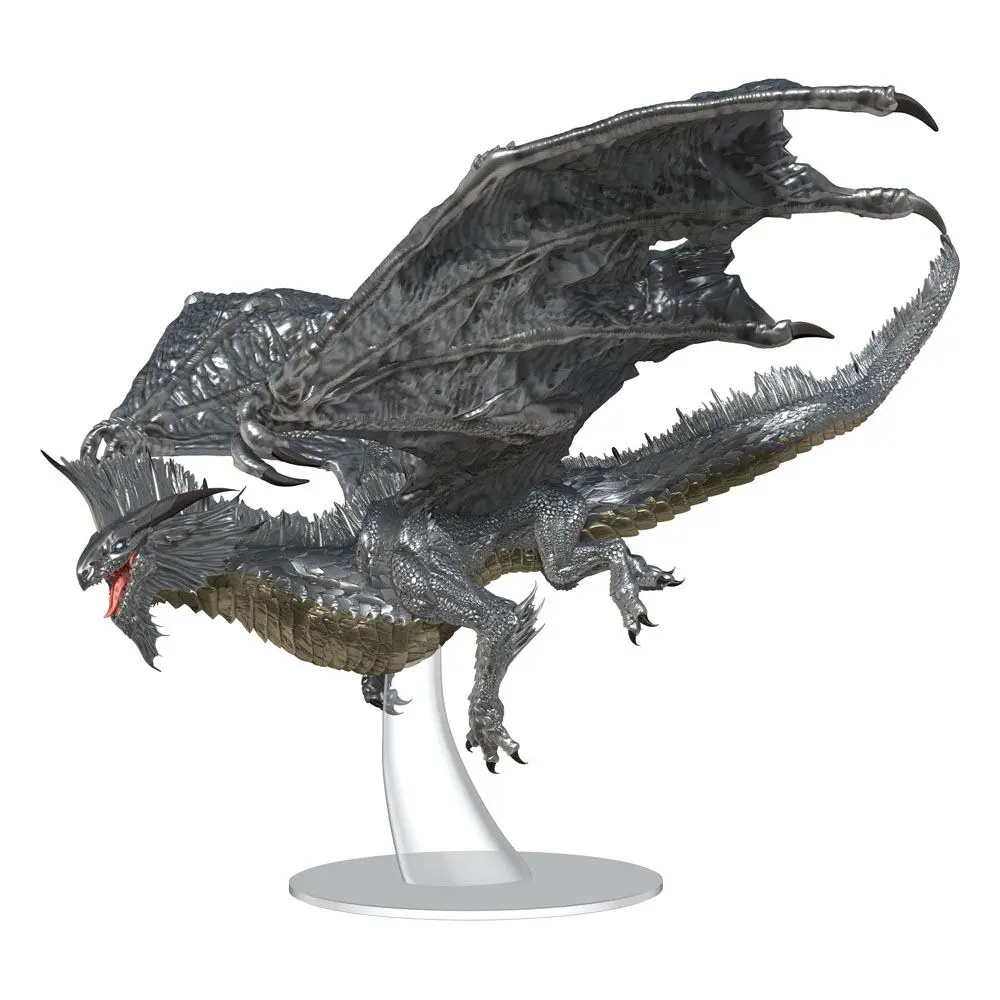 D&amp;D Nolzur's Marvelous Miniatures Unpainted Miniature Adult Silver Dragon product photo