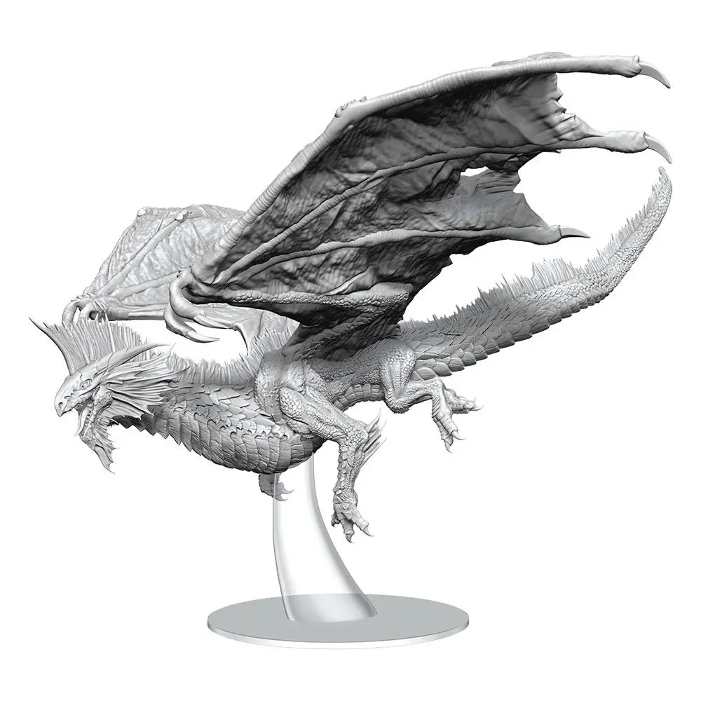 D&amp;D Nolzur's Marvelous Miniatures Unpainted Miniature Adult Silver Dragon product photo
