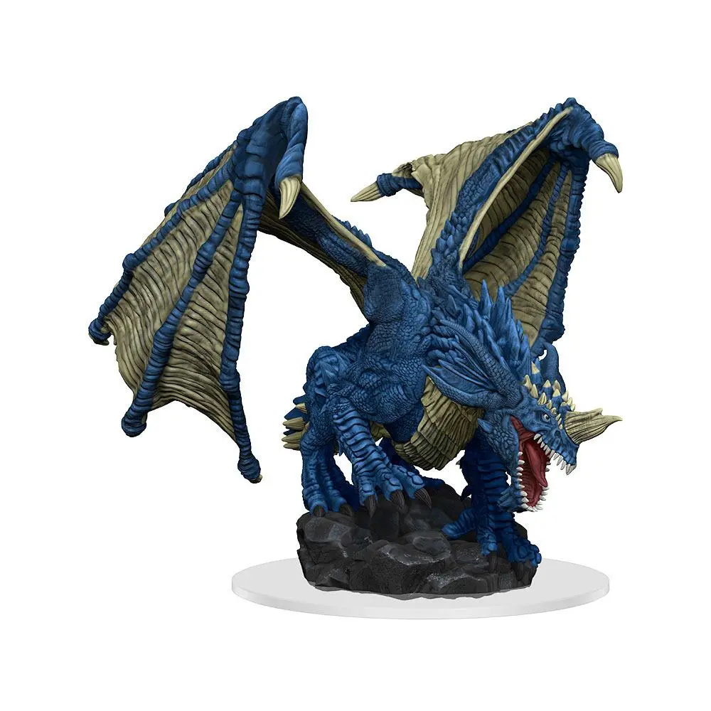 D&amp;D Nolzur's Marvelous Miniatures Unpainted Miniature Young Blue Dragon Case (2) product photo
