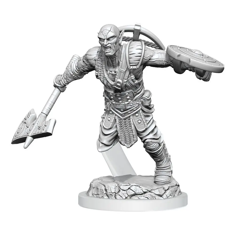 D&amp;D Nolzur's Marvelous Miniatures Unpainted Miniatures 2-Pack Earth Genasi Fighter product photo