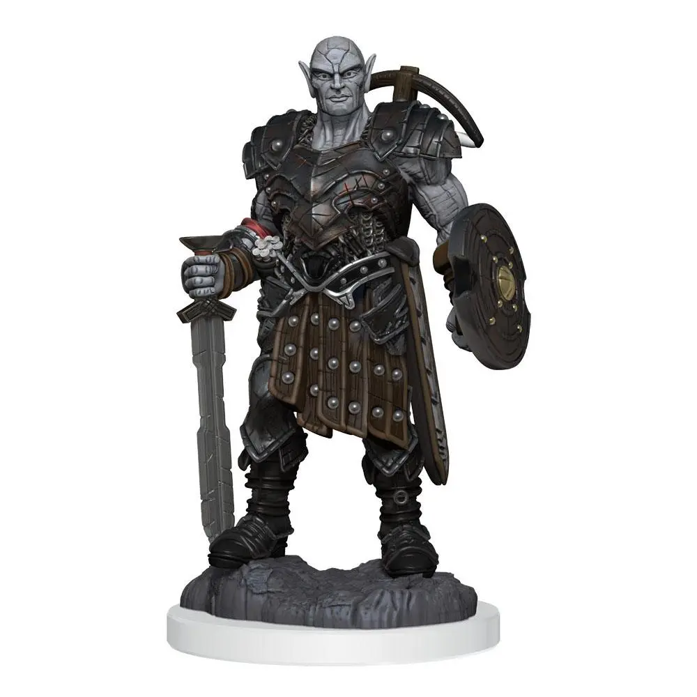 D&amp;D Nolzur's Marvelous Miniatures Unpainted Miniatures 2-Pack Earth Genasi Fighter product photo