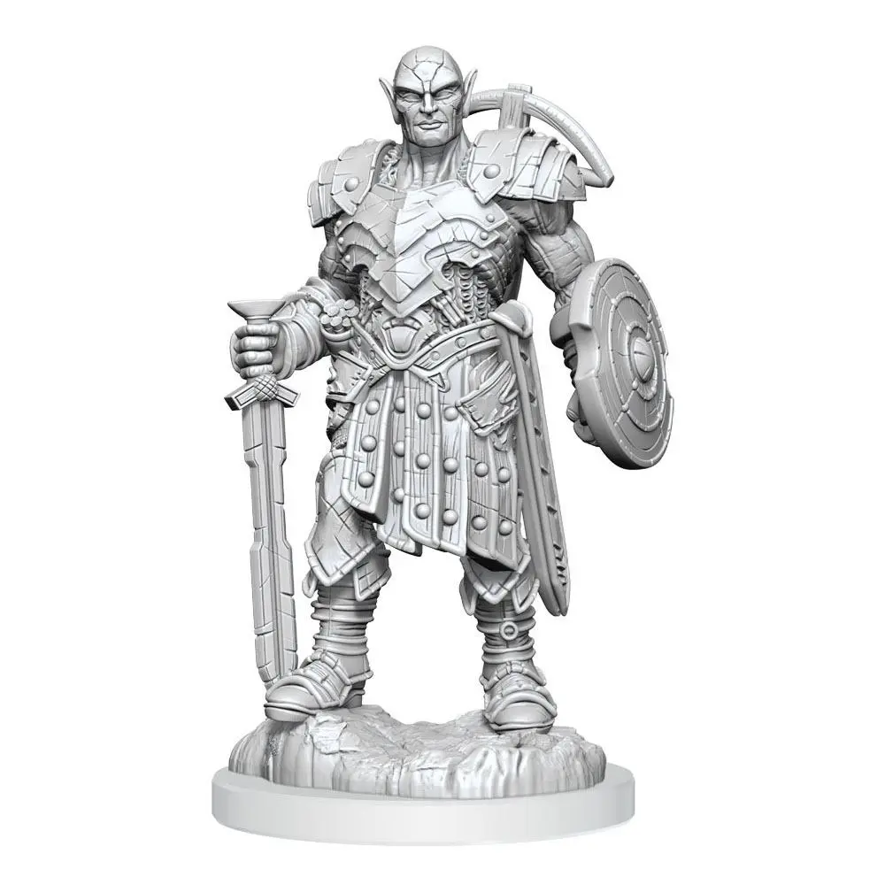 D&amp;D Nolzur's Marvelous Miniatures Unpainted Miniatures 2-Pack Earth Genasi Fighter product photo