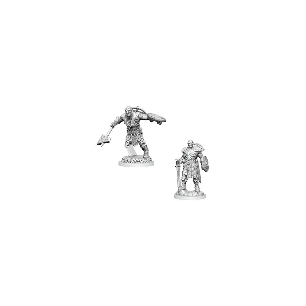 D&amp;D Nolzur's Marvelous Miniatures Unpainted Miniatures 2-Pack Earth Genasi Fighter product photo