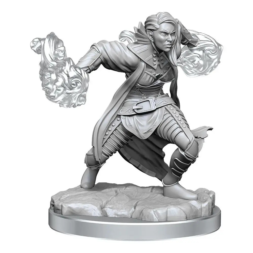 D&amp;D Nolzur's Marvelous Miniatures Unpainted Miniatures 2-Pack Half-Elf Warlock product photo