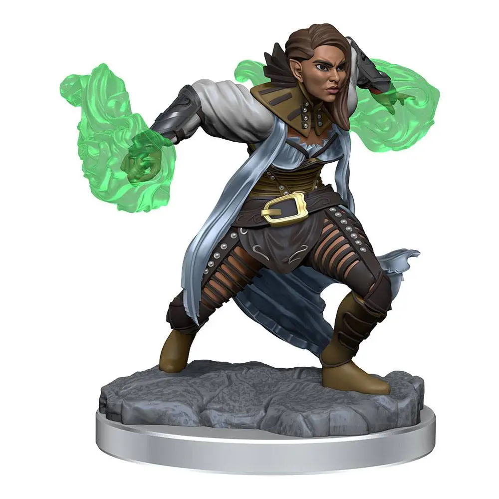 D&amp;D Nolzur's Marvelous Miniatures Unpainted Miniatures 2-Pack Half-Elf Warlock product photo