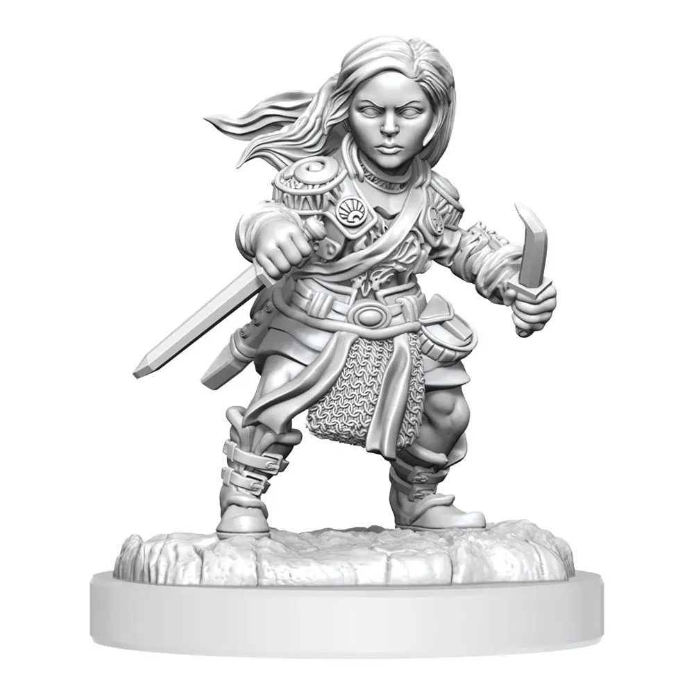 D&amp;D Nolzur's Marvelous Miniatures Unpainted Miniatures 2-Pack Halfling Rogue Female product photo