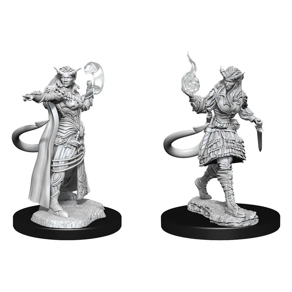D&amp;D Nolzur's Marvelous Miniatures Unpainted Miniatures Tiefling Sorcerer Female Case (2) product photo