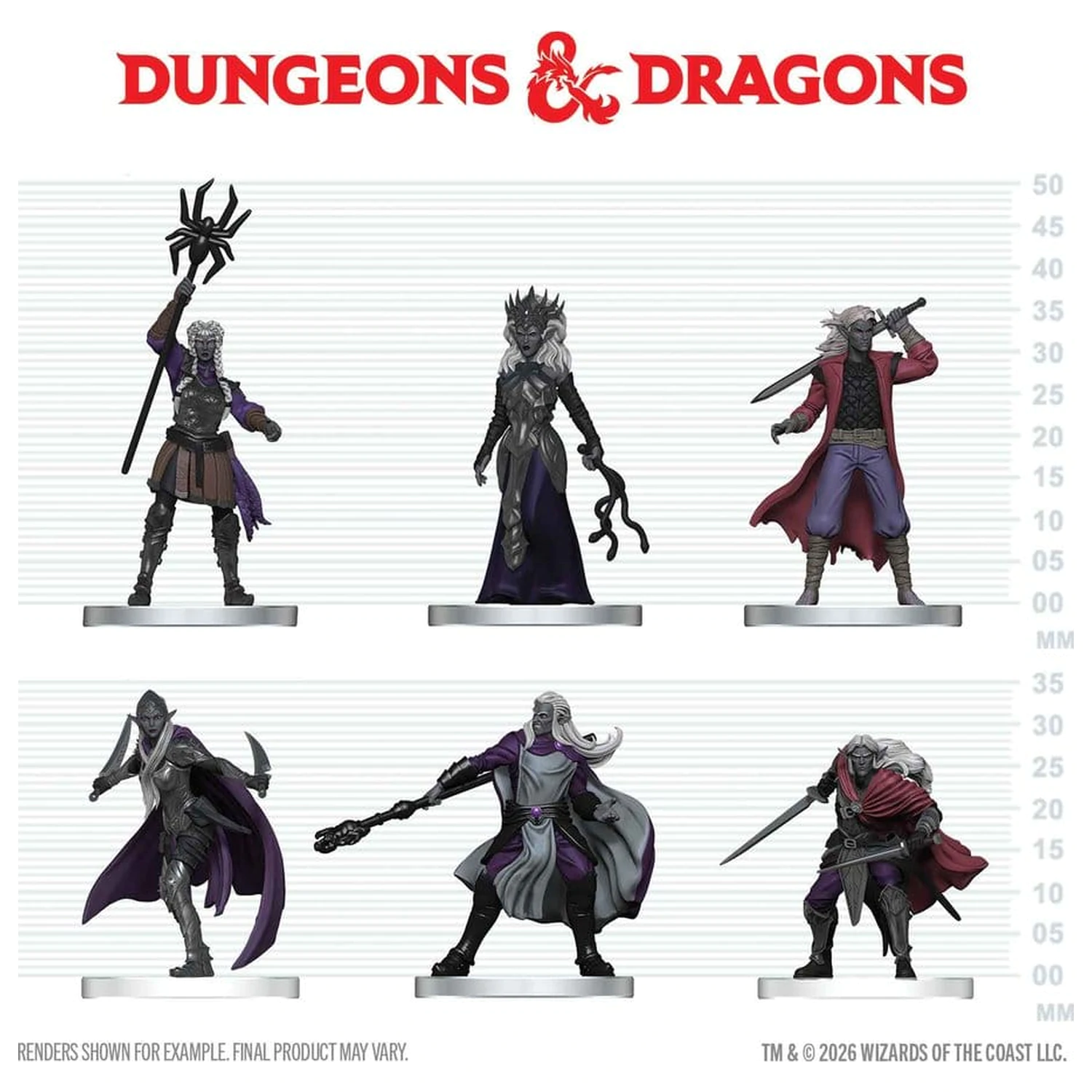 D&D Icons of the Realms Mini Figures Drow Warband 20 cm product photo