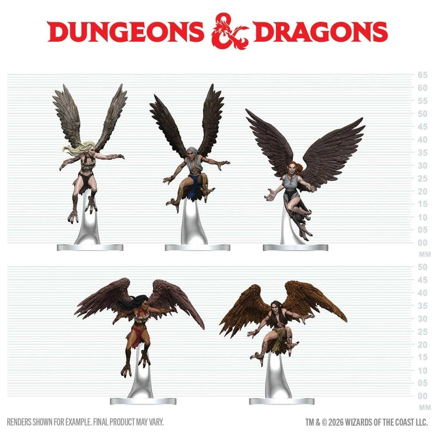 D&D Icons of the Realms Mini Figures Harpy Flock 20 cm product photo