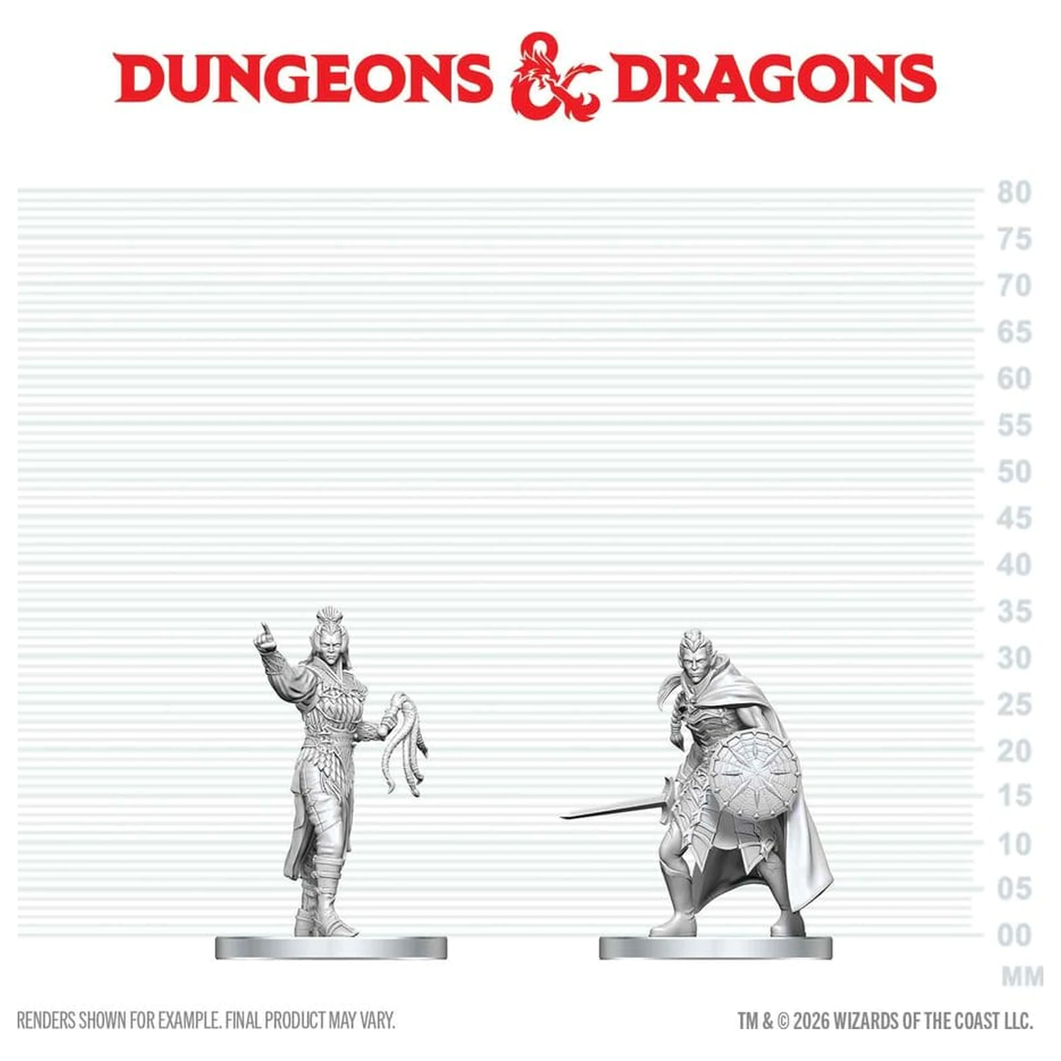 D&D Nolzur's Marvelous Miniatures Mini Figures Drow Elite Warrior & Drow Priestess of Lolth  product photo