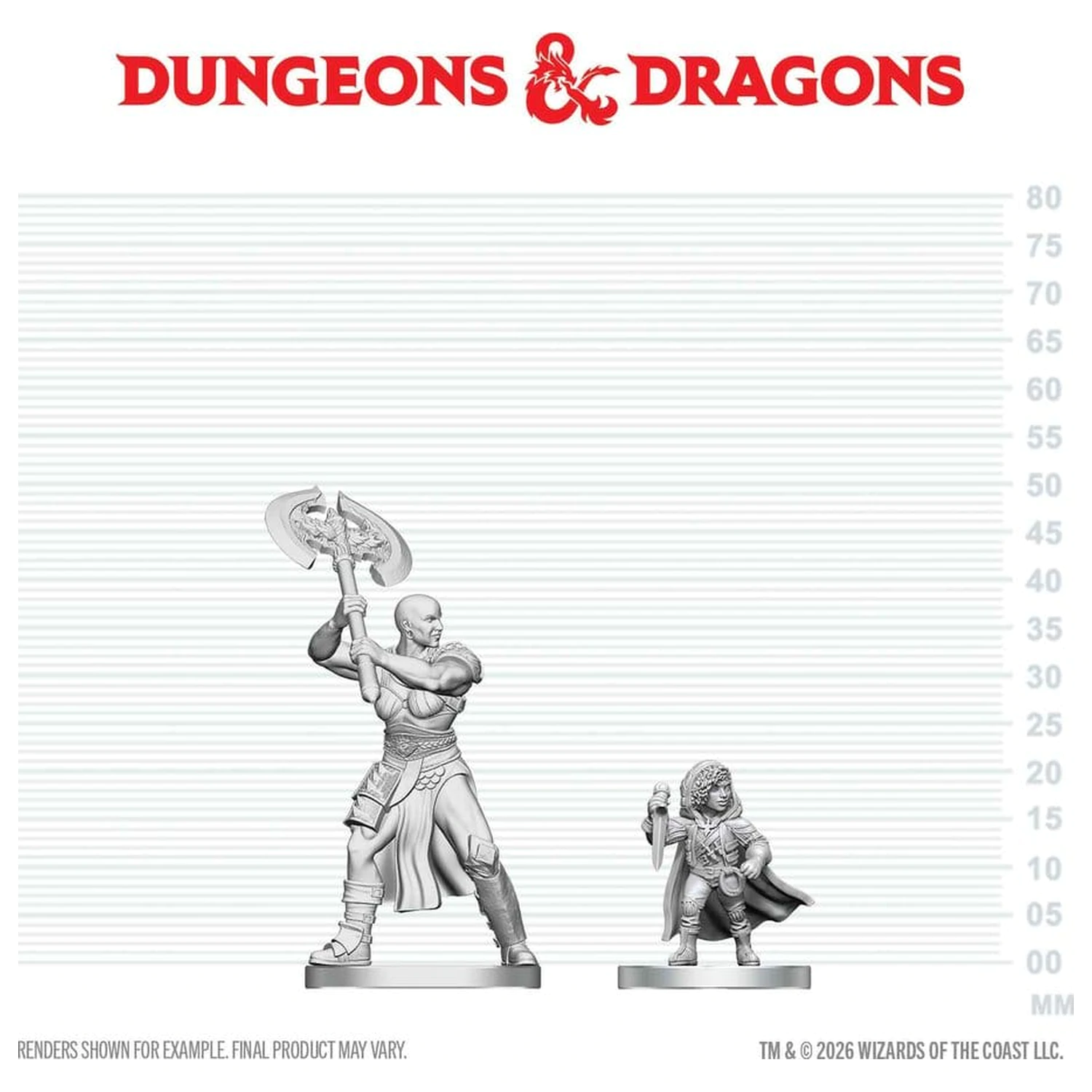 D&D Nolzur's Marvelous Miniatures Mini Figures Goliath Barbarian & Halfling Rogue  product photo