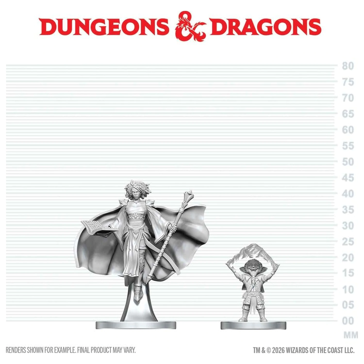 D&D Nolzur's Marvelous Miniatures Mini Figures Gnome Warlock & Aasimar Wizard product photo