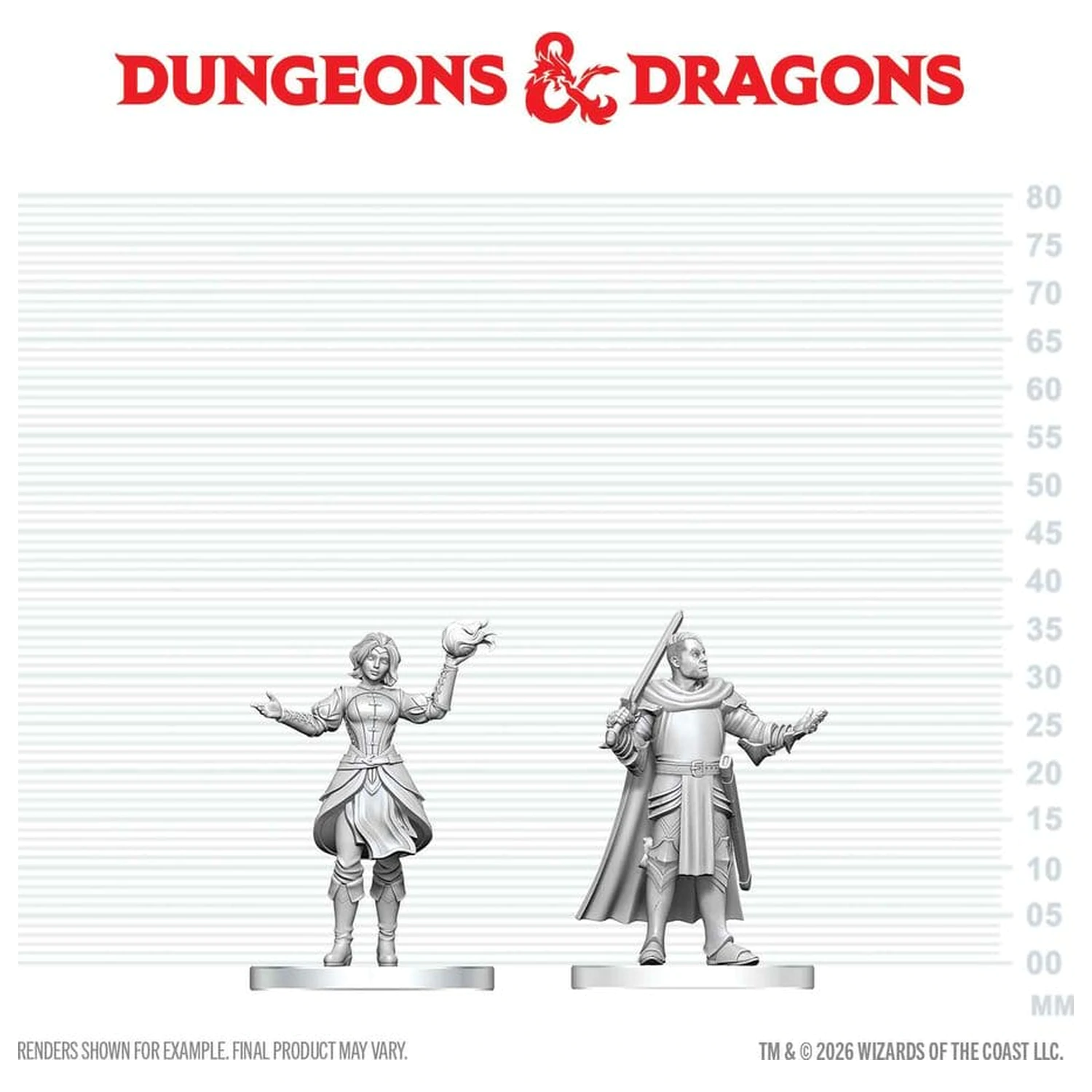 D&D Nolzur's Marvelous Miniatures Mini Figures Knight & Mage Apprentice product photo