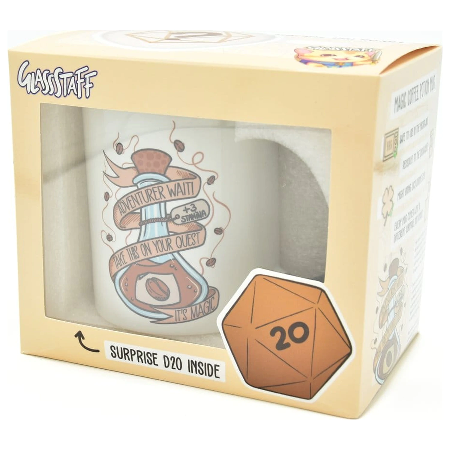 Coffee Potion Gift Set Mug & Dice D20 product photo