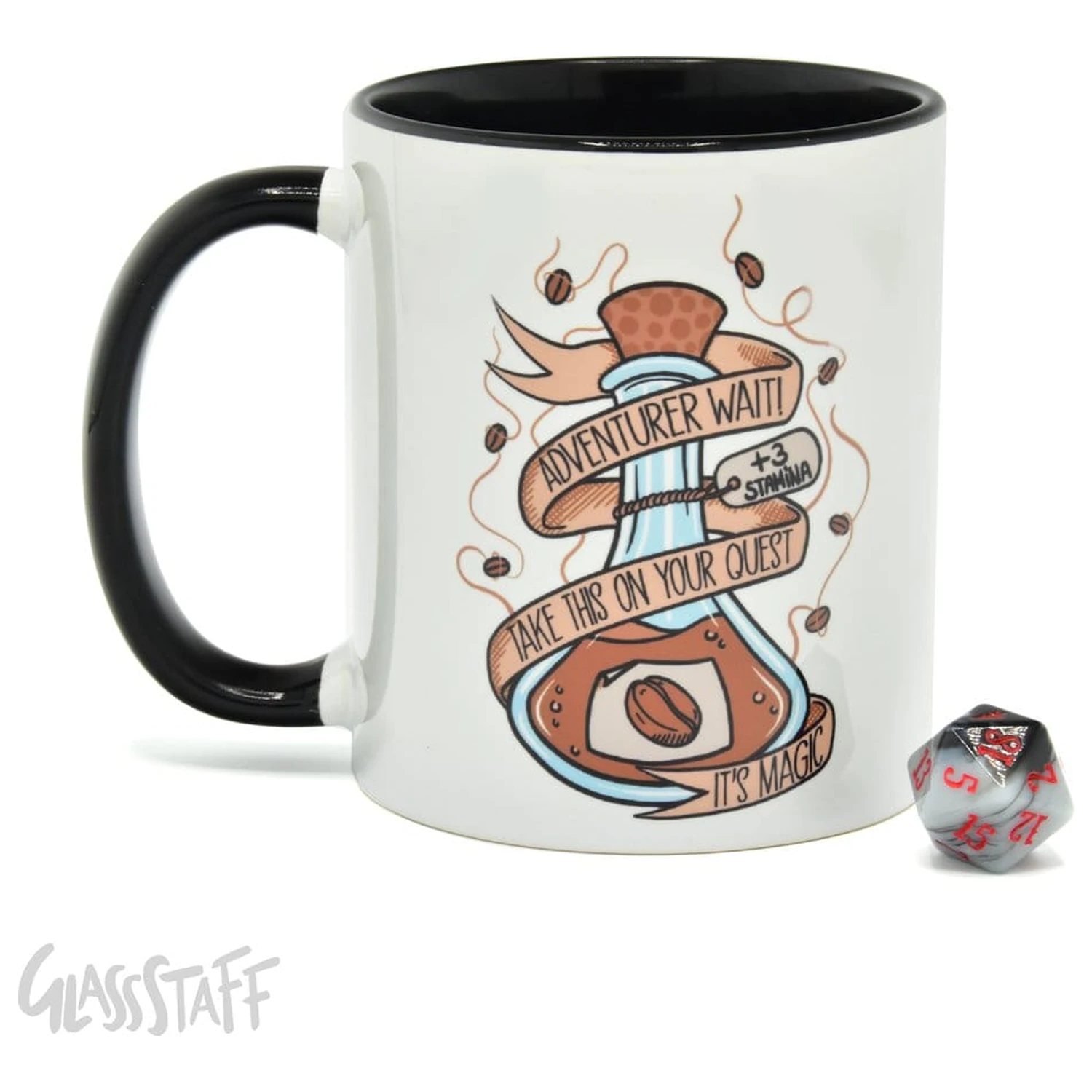 Coffee Potion Gift Set Mug & Dice D20 product photo