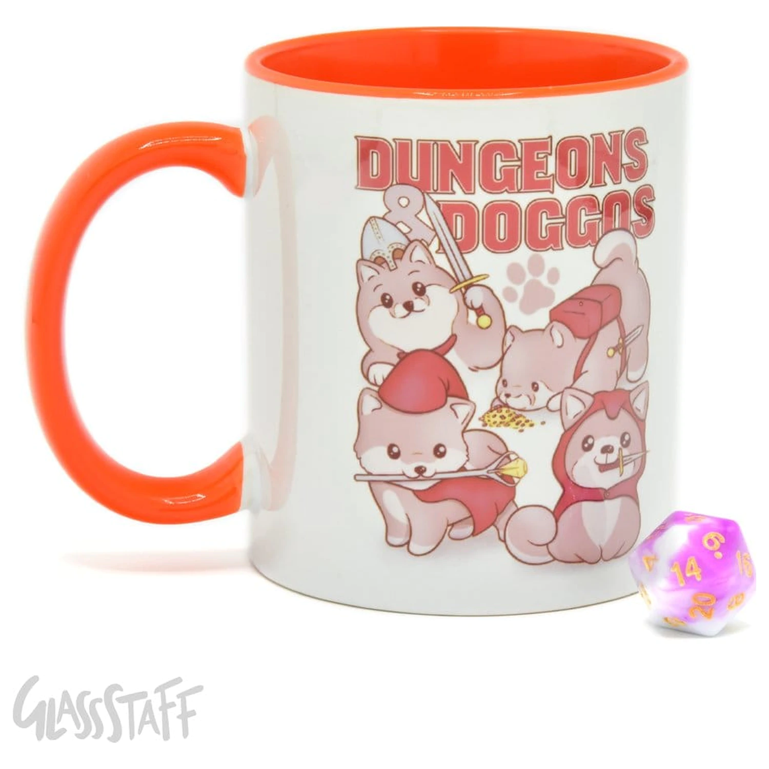Dungeons & Doggos Gift Set Mug & Dice D20 product photo