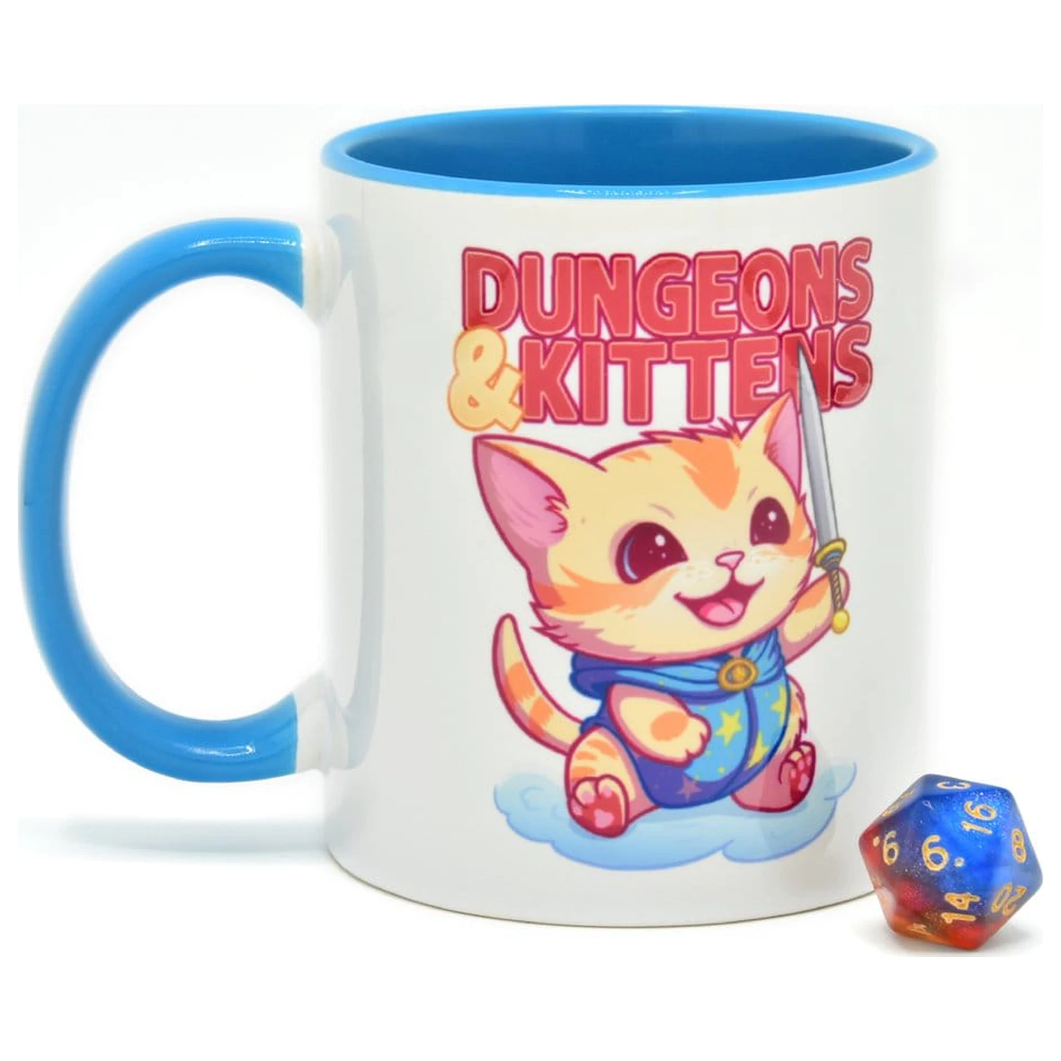 Dungeons & Kittens Gift Set Mug & Dice D20 product photo