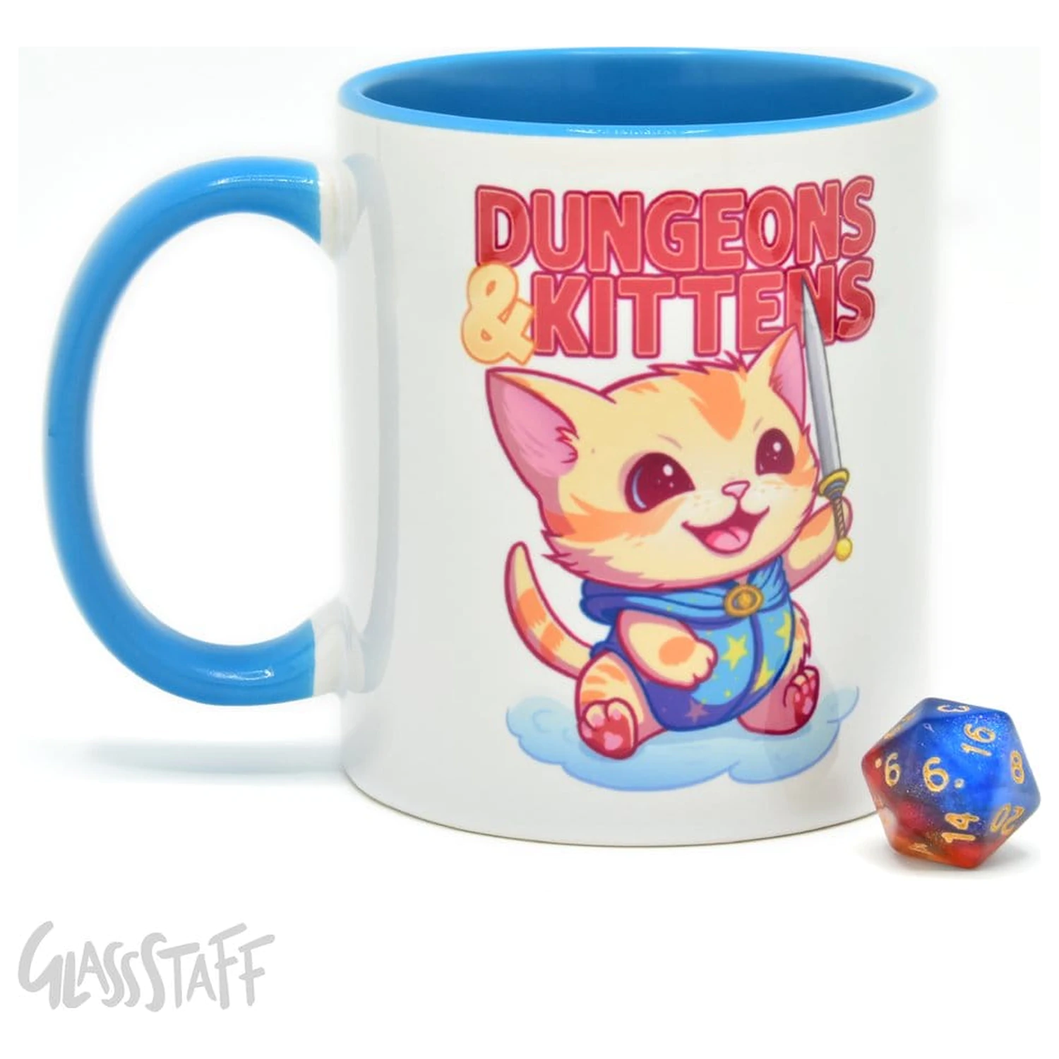 Dungeons & Kittens Gift Set Mug & Dice D20 product photo
