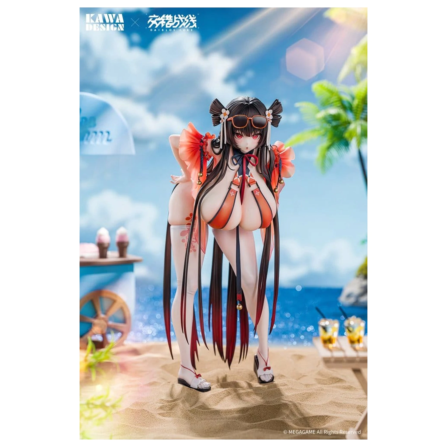 Daiblos Core PVC Figure 1/6 Maree Rouge Rakubai no Utage Wet Ver. 25 cm product photo