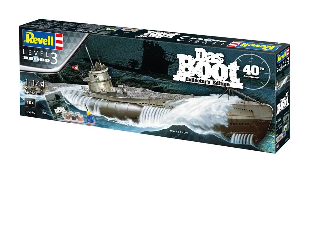 Das Boot Model Kit Gift Set 1/144 U-Boot U96 Typ VII C 40th Anniversary 46 cm product photo