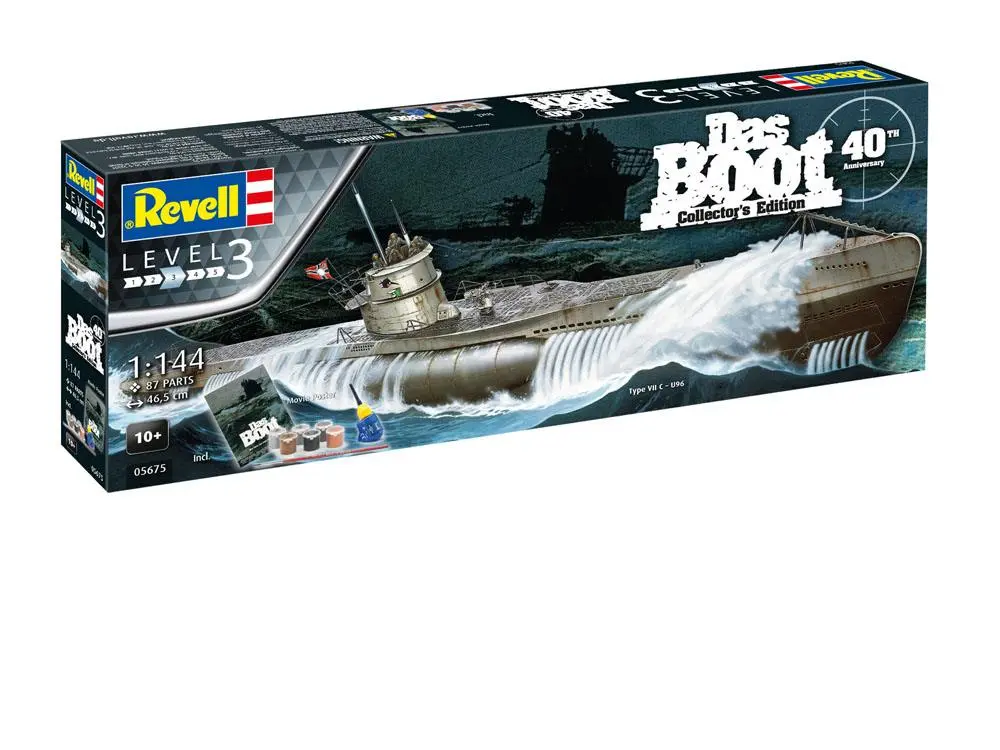 Das Boot Model Kit Gift Set 1/144 U-Boot U96 Typ VII C 40th Anniversary 46 cm termékfotó