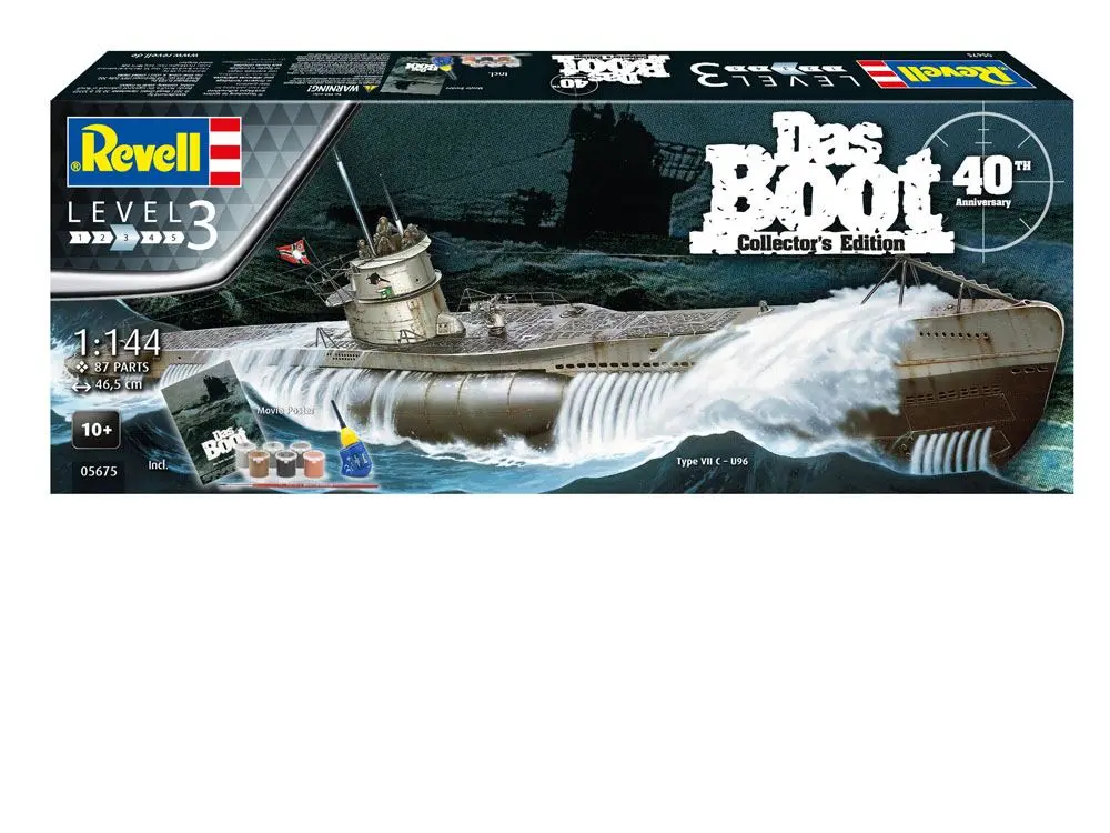 Das Boot Model Kit Gift Set 1/144 U-Boot U96 Typ VII C 40th Anniversary 46 cm termékfotó