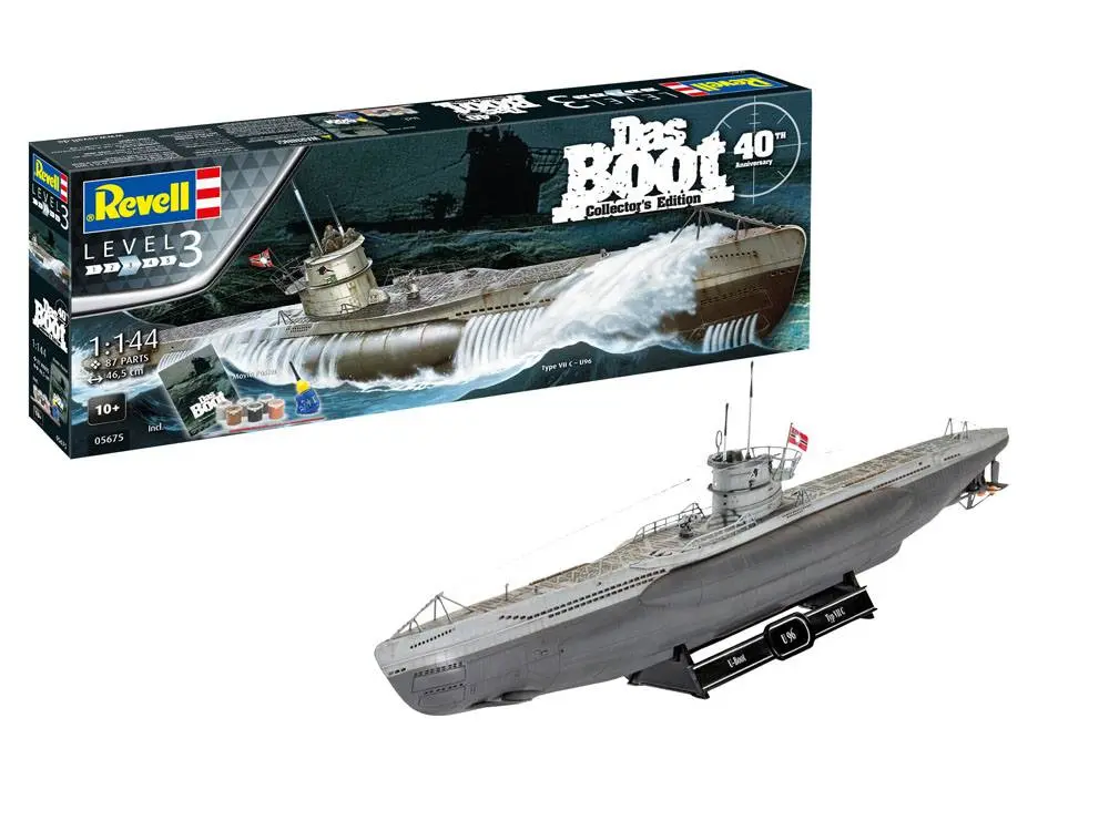 Das Boot Model Kit Gift Set 1/144 U-Boot U96 Typ VII C 40th Anniversary 46 cm termékfotó