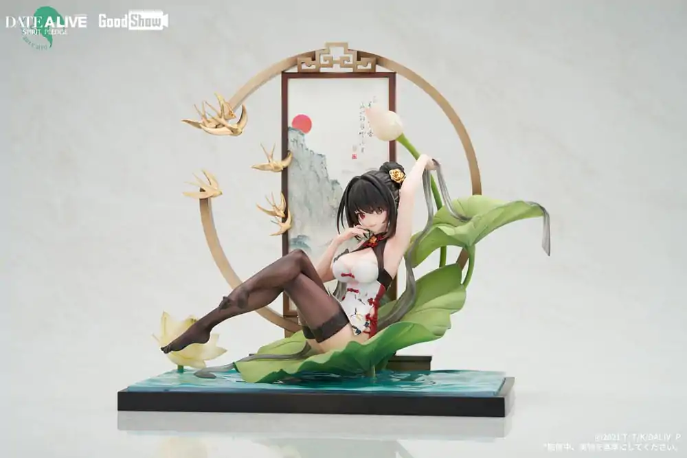 Date A Live: Spirit Pledge PVC Statue 1/7 Kurumi Tokisaki Ink Black China Dress Ver. 22 cm product photo