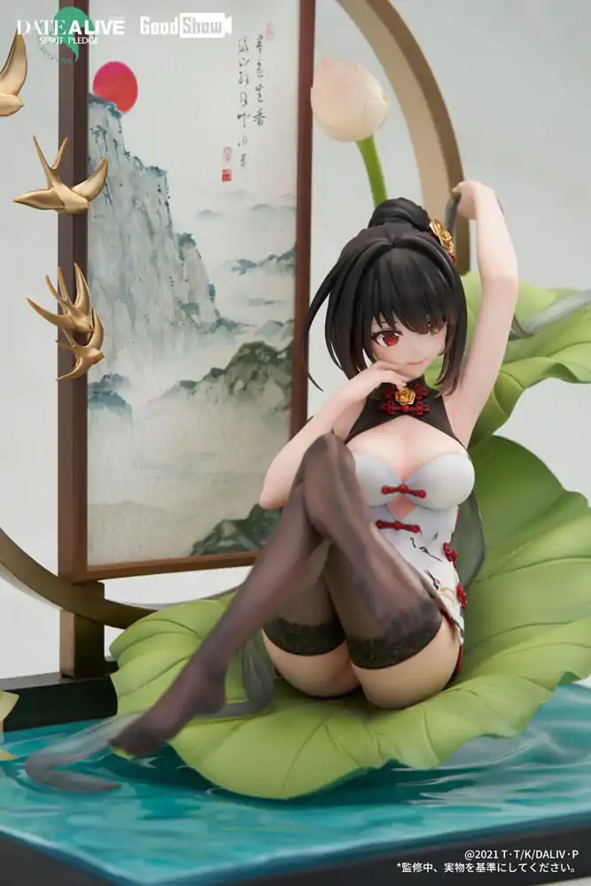 Date A Live: Spirit Pledge PVC Statue 1/7 Kurumi Tokisaki Ink Black China Dress Ver. 22 cm product photo