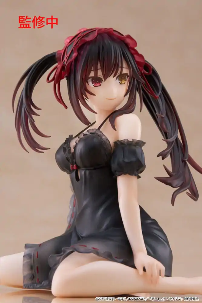 Date A Live V PVC Statue Desktop Cute Figure Kurumi Tokisaki Nightwear Ver. 13 cm product photo