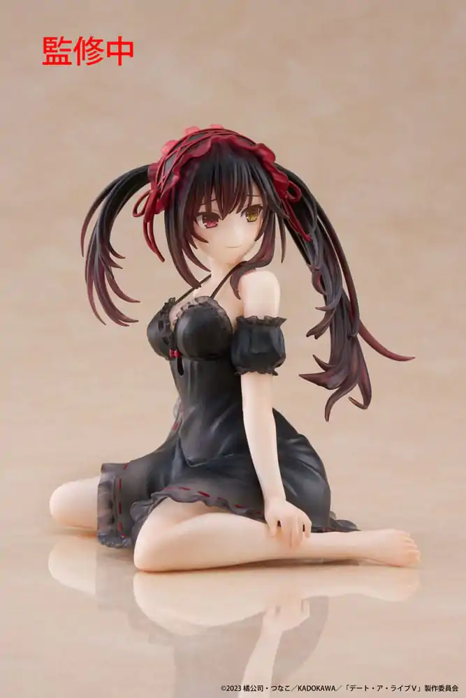 Date A Live V PVC Statue Desktop Cute Figure Kurumi Tokisaki Nightwear Ver. 13 cm product photo