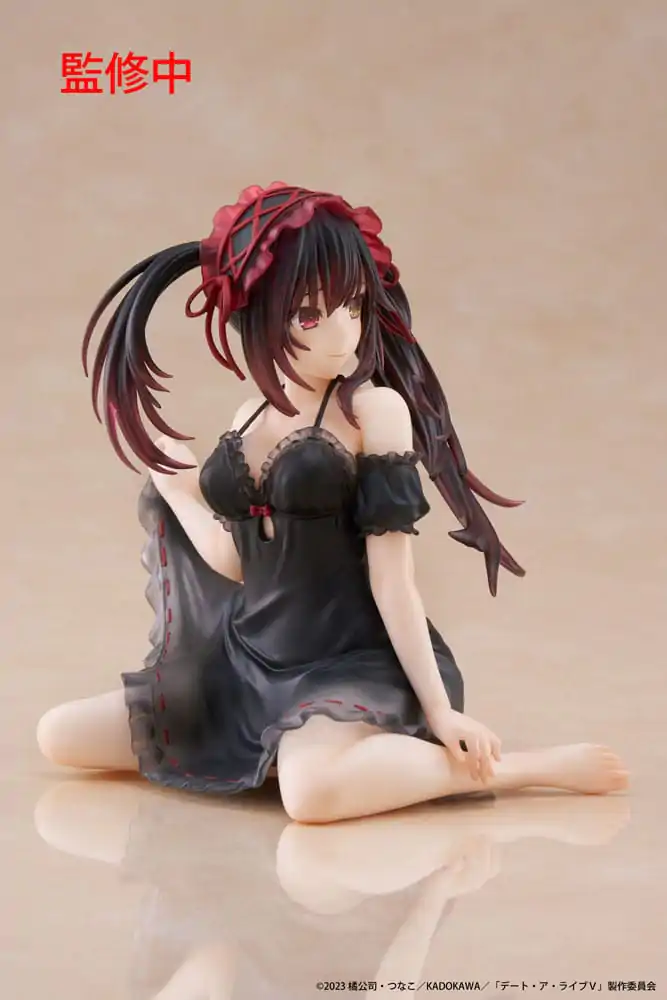 Date A Live V PVC Statue Desktop Cute Figure Kurumi Tokisaki Nightwear Ver. 13 cm product photo