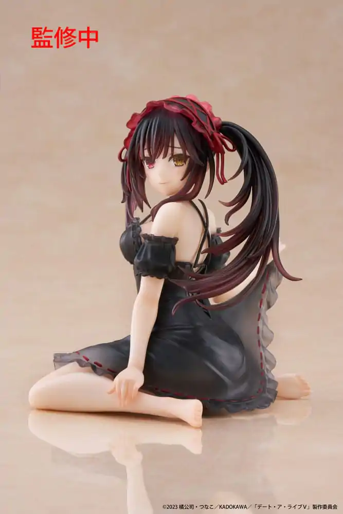 Date A Live V PVC Statue Desktop Cute Figure Kurumi Tokisaki Nightwear Ver. 13 cm product photo