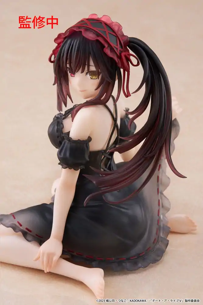 Date A Live V PVC Statue Desktop Cute Figure Kurumi Tokisaki Nightwear Ver. 13 cm product photo